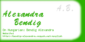 alexandra bendig business card